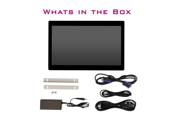 MIMO M15680C-OF 15.6" Open Frame Multi Point Capacitive Touch 1920x1080 Display, External Power Supply Incl., VGA, DVI, HDMI (M15680C-OF) - Image 2