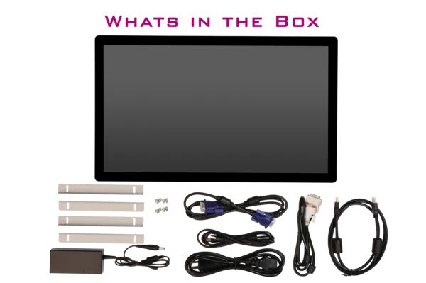 MIMO M23880C-OF 23.8" Open Frame, Desk Top or Wall Mountable Multi Point Touch 1920x1080 Display, Ext PSP Incl., VGA, HDMI, Black (M23880C-OF) - Image 2