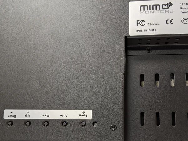 MIMO M27080C-OF 27" Open Frame, Desk Top or Wall Mountable Multi Point Touch 1920x1080 Display, Ext PSP Incl., VGA, HDMI, Black (M27080C-OF) - Image 6